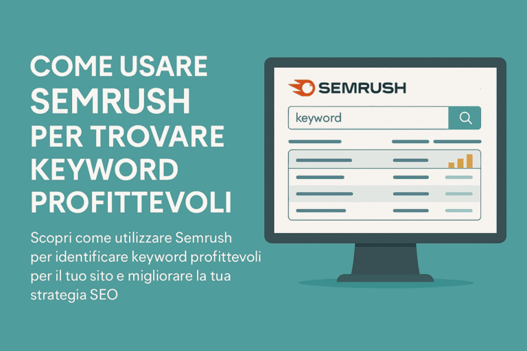 Come usare Semrush per trovare keyword profittevoli