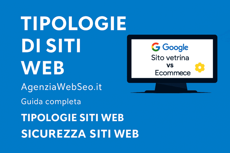 AgenziaWebSeo.it guida alla tipologie di siti web: vetrina, aziendale, e‑commerce e blog