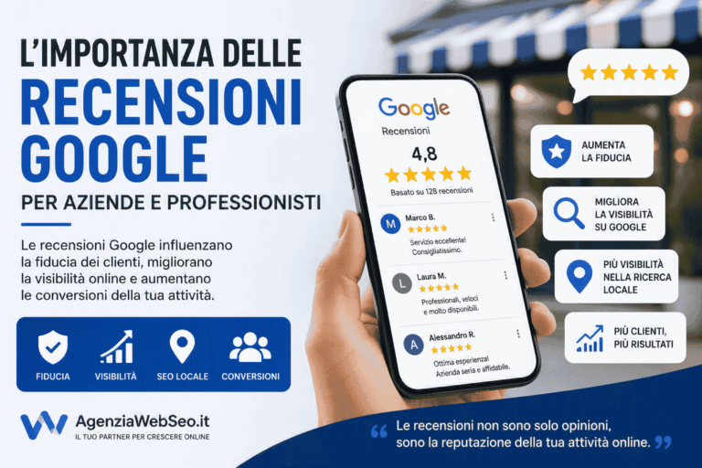 Recensione Google influenzano fiducia, visibilità online, SEO locale , guida su AgenziaWebSeo.it