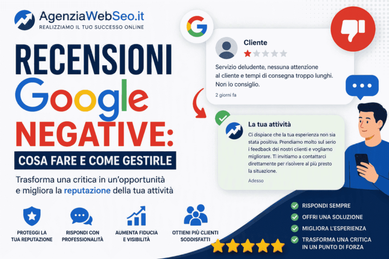 come rispondere correttamente alle recensioni Google negative con la guida di agenziawebseo.it